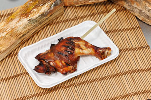 山椒ピリリ鶏もも串焼き
