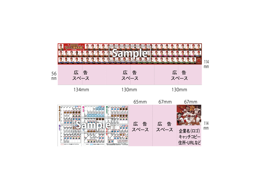 ポケット日程表 12面選手名鑑入りタイプ