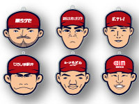 選手スライドミラーキーホルダー
