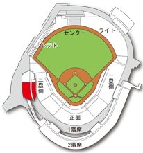 カープチケット　最前列通路側ペア　5/21(土)カープ対中日 ライト指定席