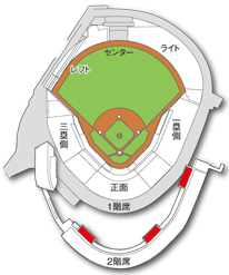 カープチケット 外野ライト最前列二枚